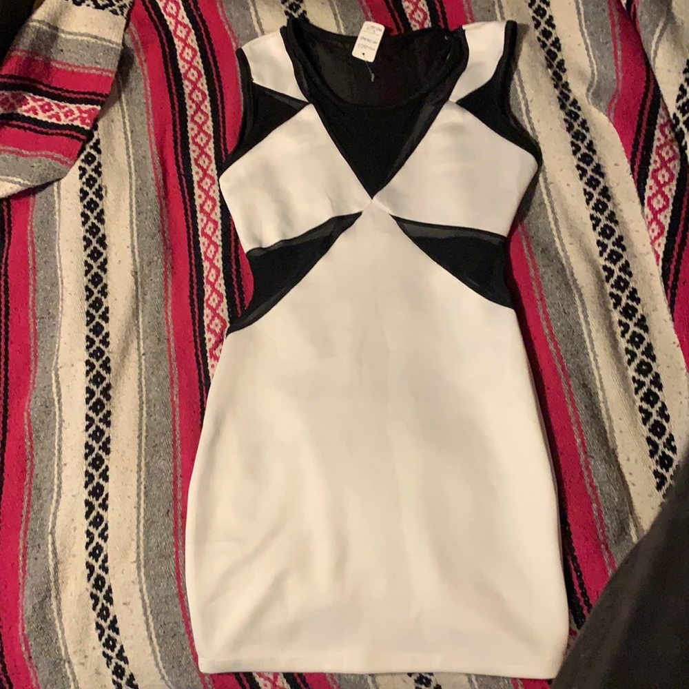 White & Black Dress